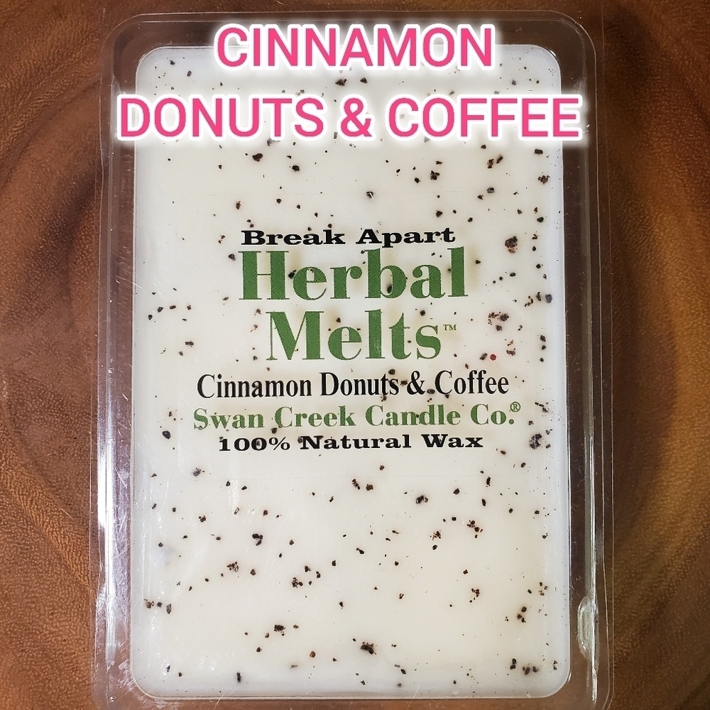 CINNAMON DONUTS & COFFEE by SWAN CREEK CANDLE CO Herbal Melts Natural Wax 5.25oz
